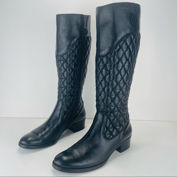 PAUL GREEN BLACK LUXURY LEATHER TALL BOOTS - Picture 4 of 16